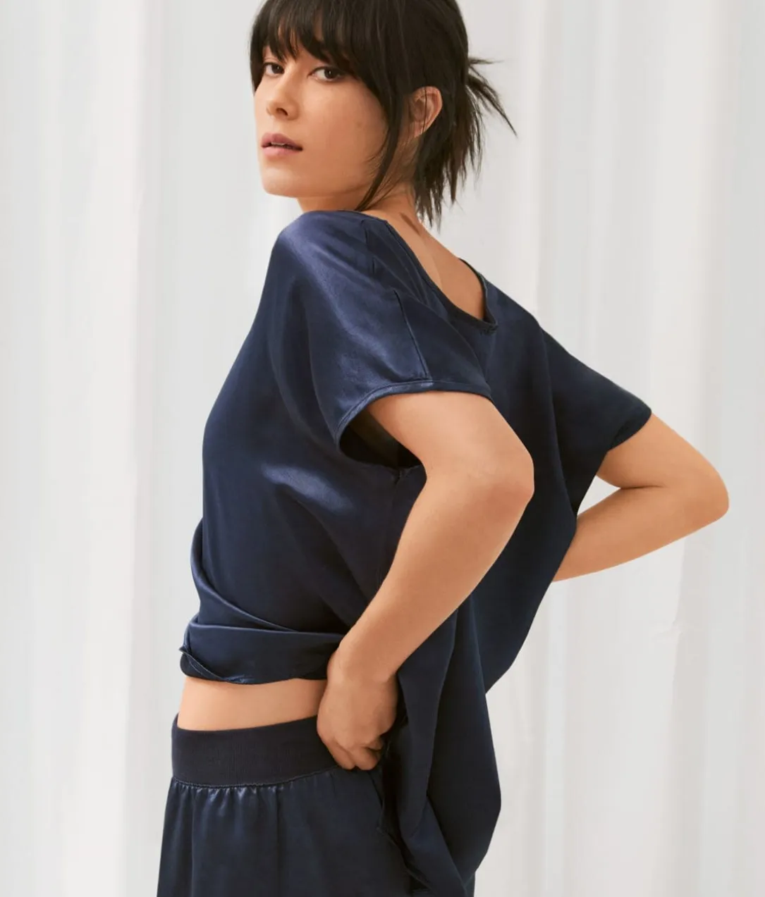 Roxxy Satin Lounge Top