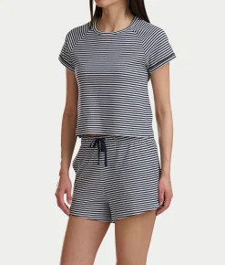 Short Sleeve Knit Tee & Boxer Pajama Set