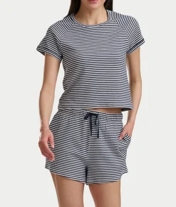 Short Sleeve Knit Tee & Boxer Pajama Set