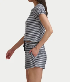 Short Sleeve Knit Tee & Boxer Pajama Set