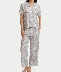 Short Sleeve Knit Top & Cropped Pajama Set