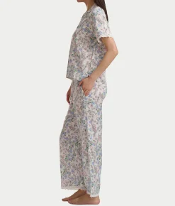 Short Sleeve Knit Top & Cropped Pajama Set