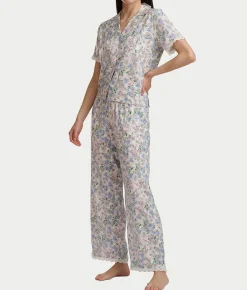 Short Sleeve Knit Top & Cropped Pajama Set