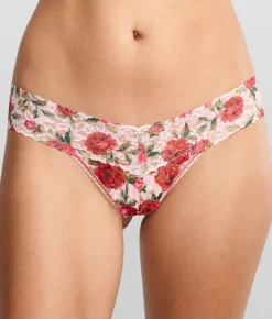 Signature Lace Low Rise Printed Thong