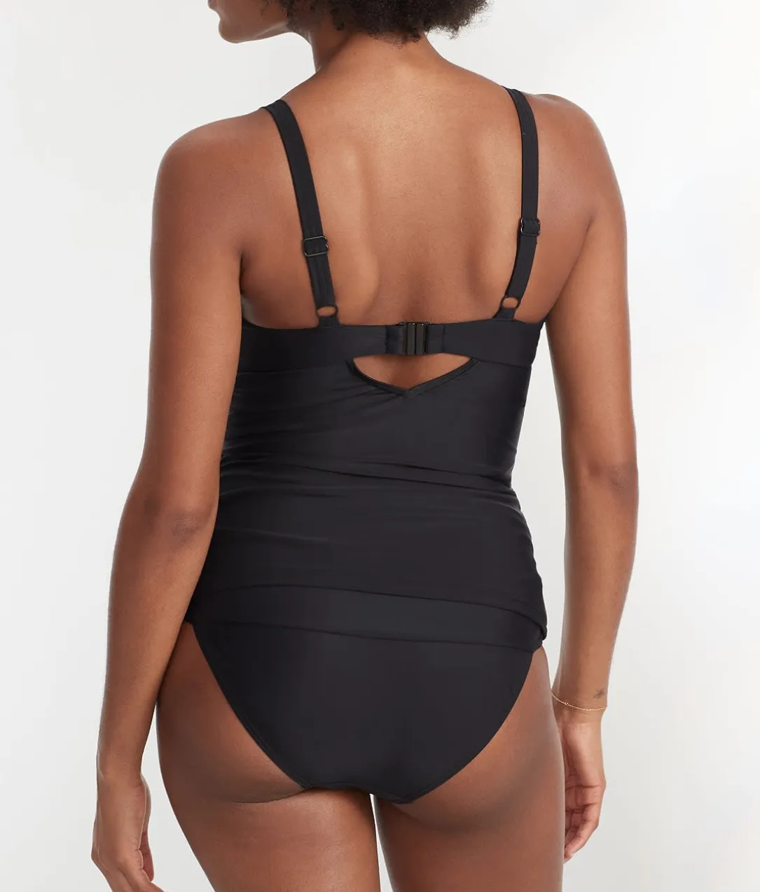 Space Twist Front Wire-Free Tankini Top