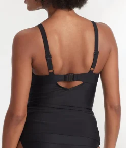 Space Twist Front Wire-Free Tankini Top
