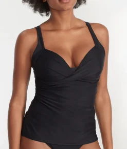 Space Twist Front Wire-Free Tankini Top