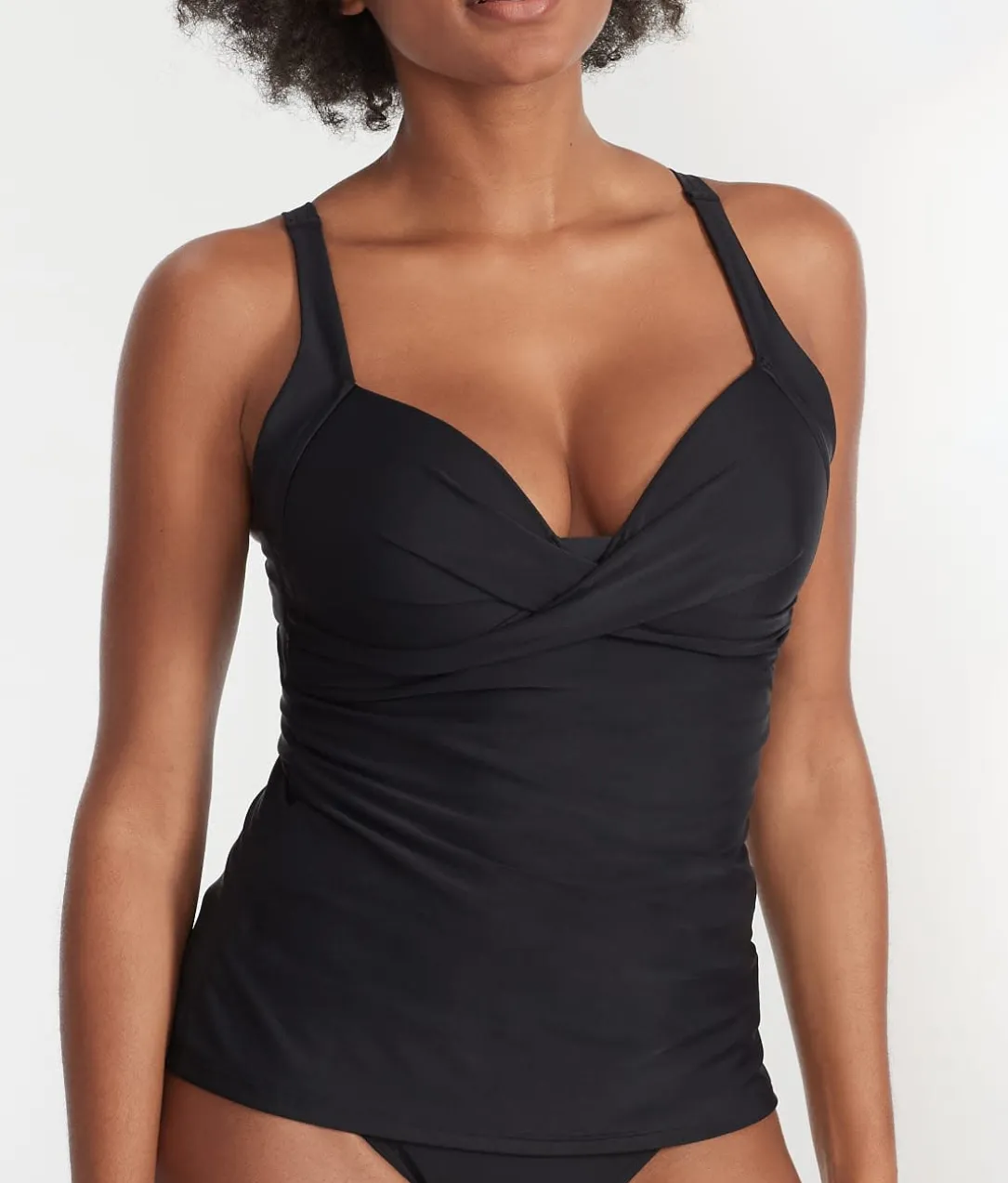 Space Twist Front Wire-Free Tankini Top