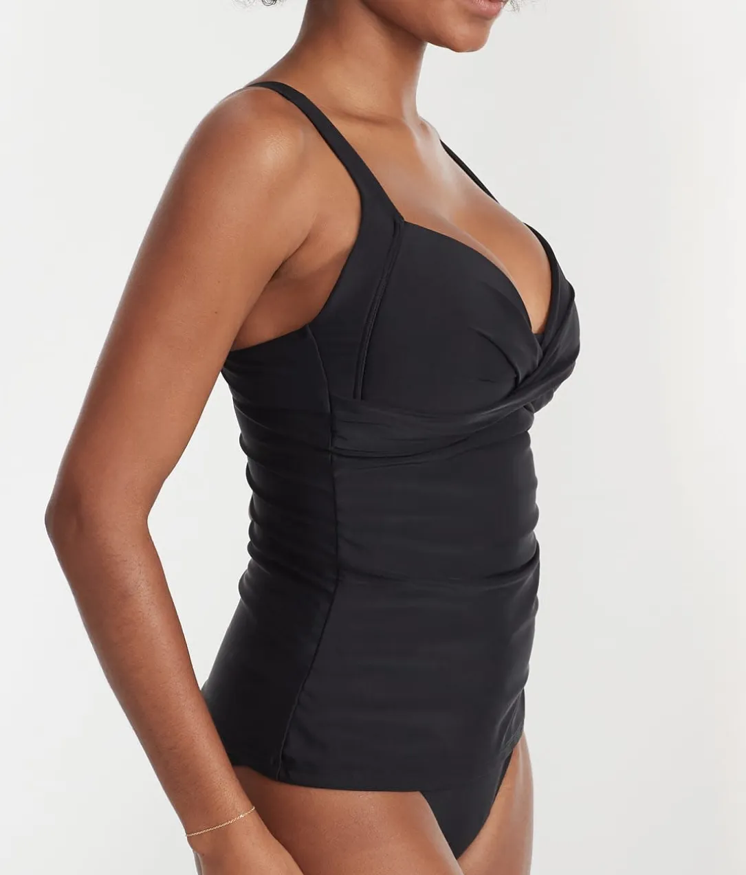 Space Twist Front Wire-Free Tankini Top