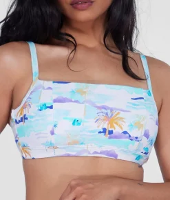 Square Neck Underwire Bralette Bikini Top