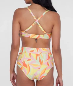 Square Neck Underwire Bralette Bikini Top