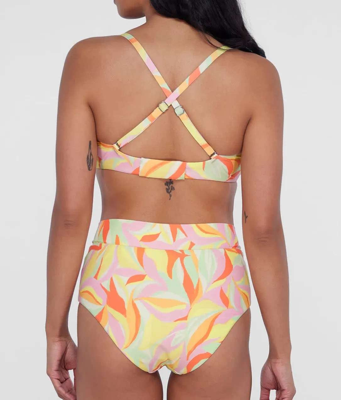 Square Neck Underwire Bralette Bikini Top