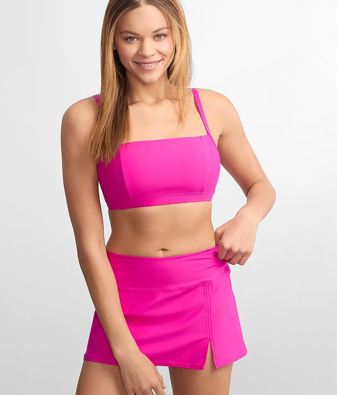 Square Neck Underwire Bralette Bikini Top