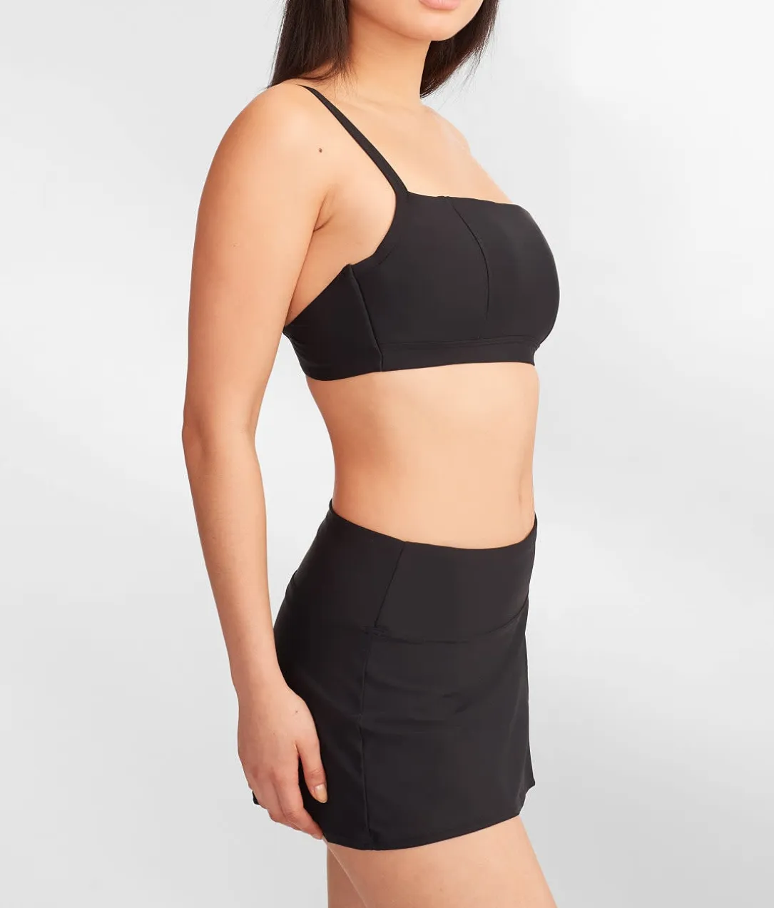 Square Neck Underwire Bralette Bikini Top