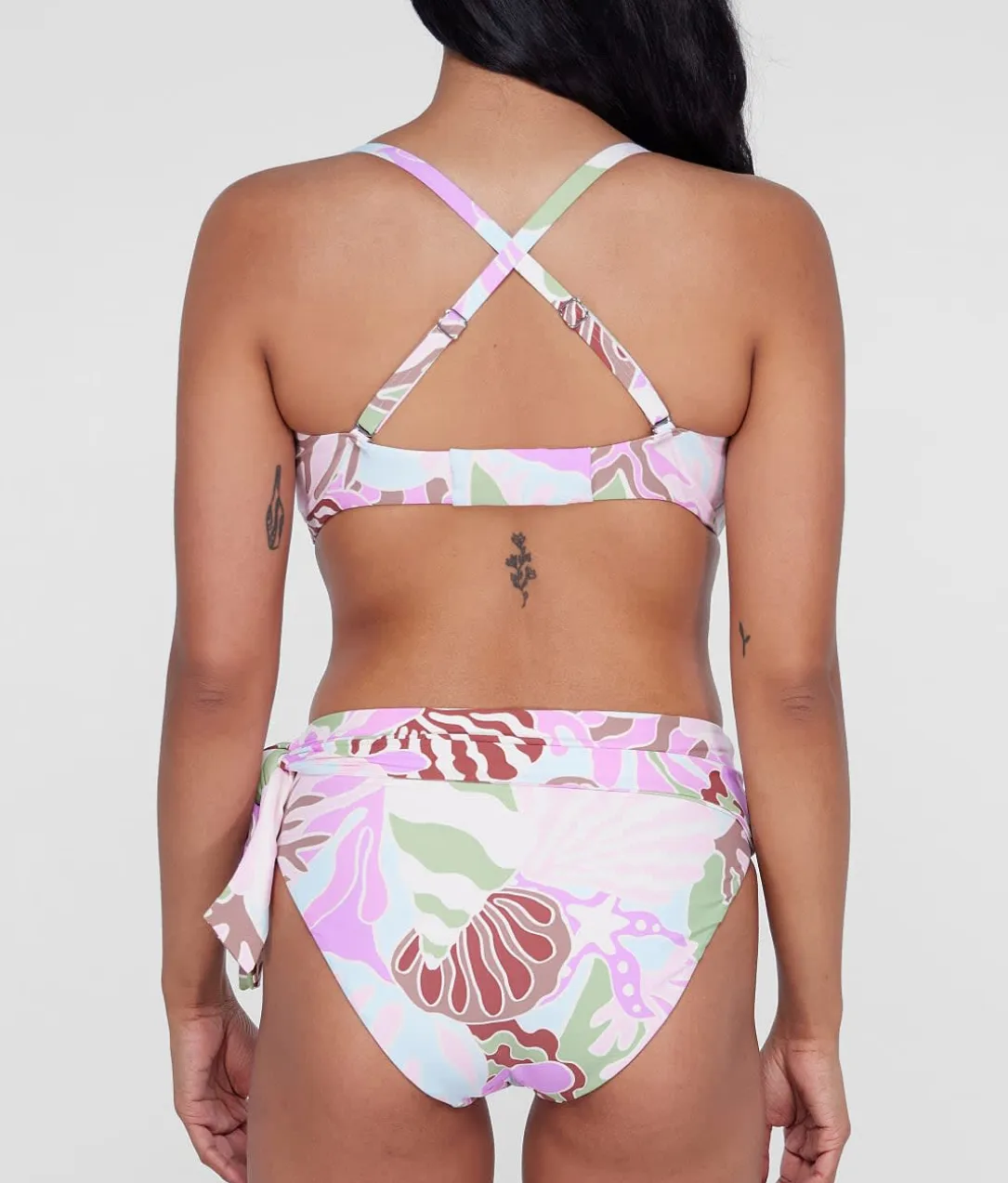 Square Neck Underwire Bralette Bikini Top