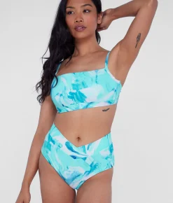 Square Neck Underwire Bralette Bikini Top