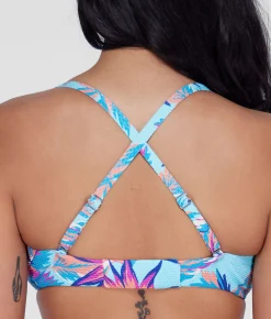 Square Neck Underwire Bralette Bikini Top