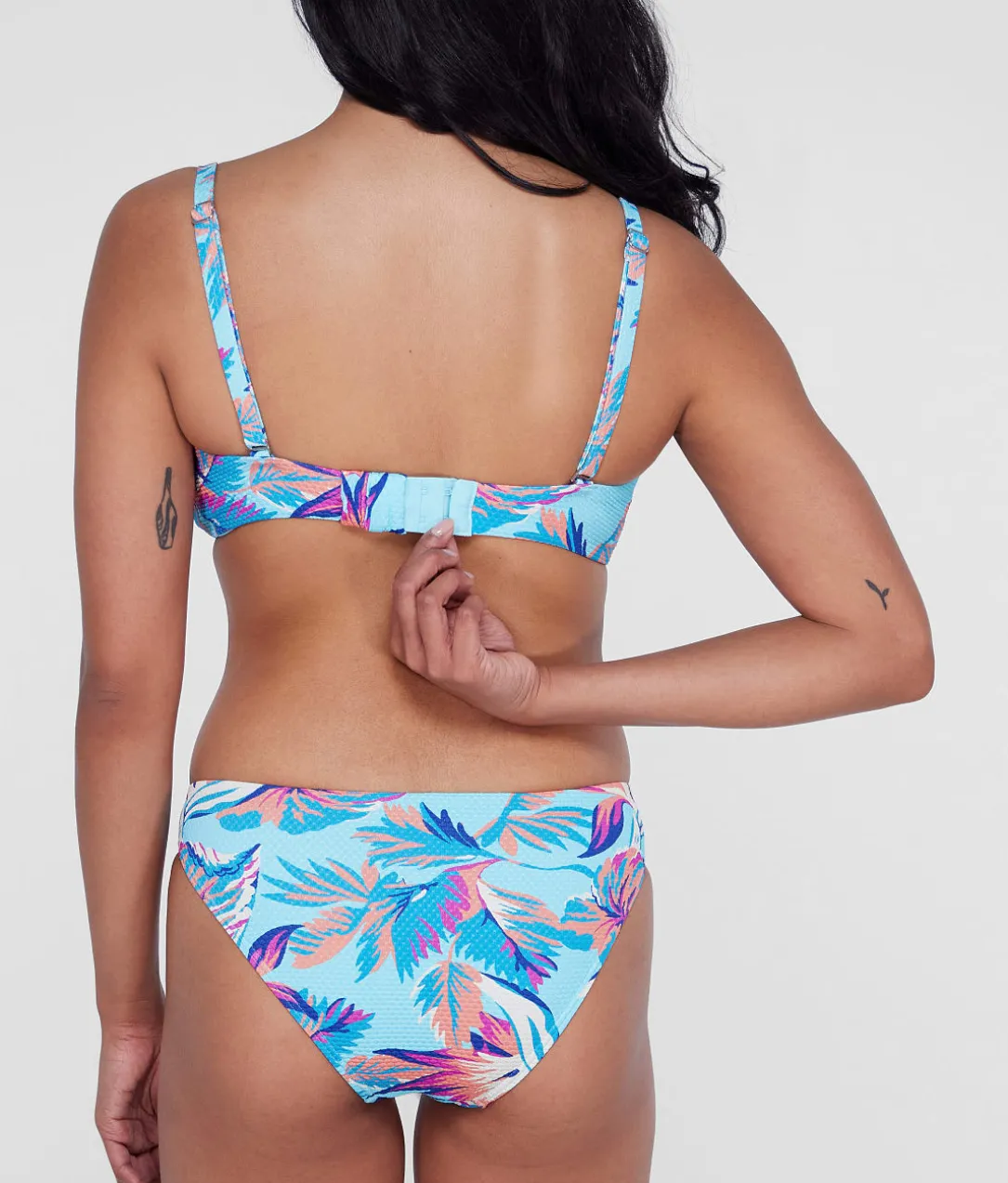 Square Neck Underwire Bralette Bikini Top