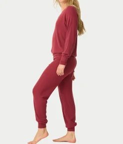 Textured Essentials Long Sleeve Knit Pajama Set