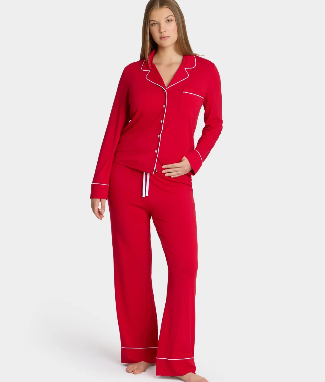 The Cooling Piped Pajama Set