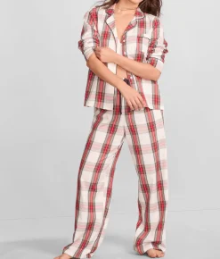 The Cozy Plaid Brushed Cotton Pajama Set