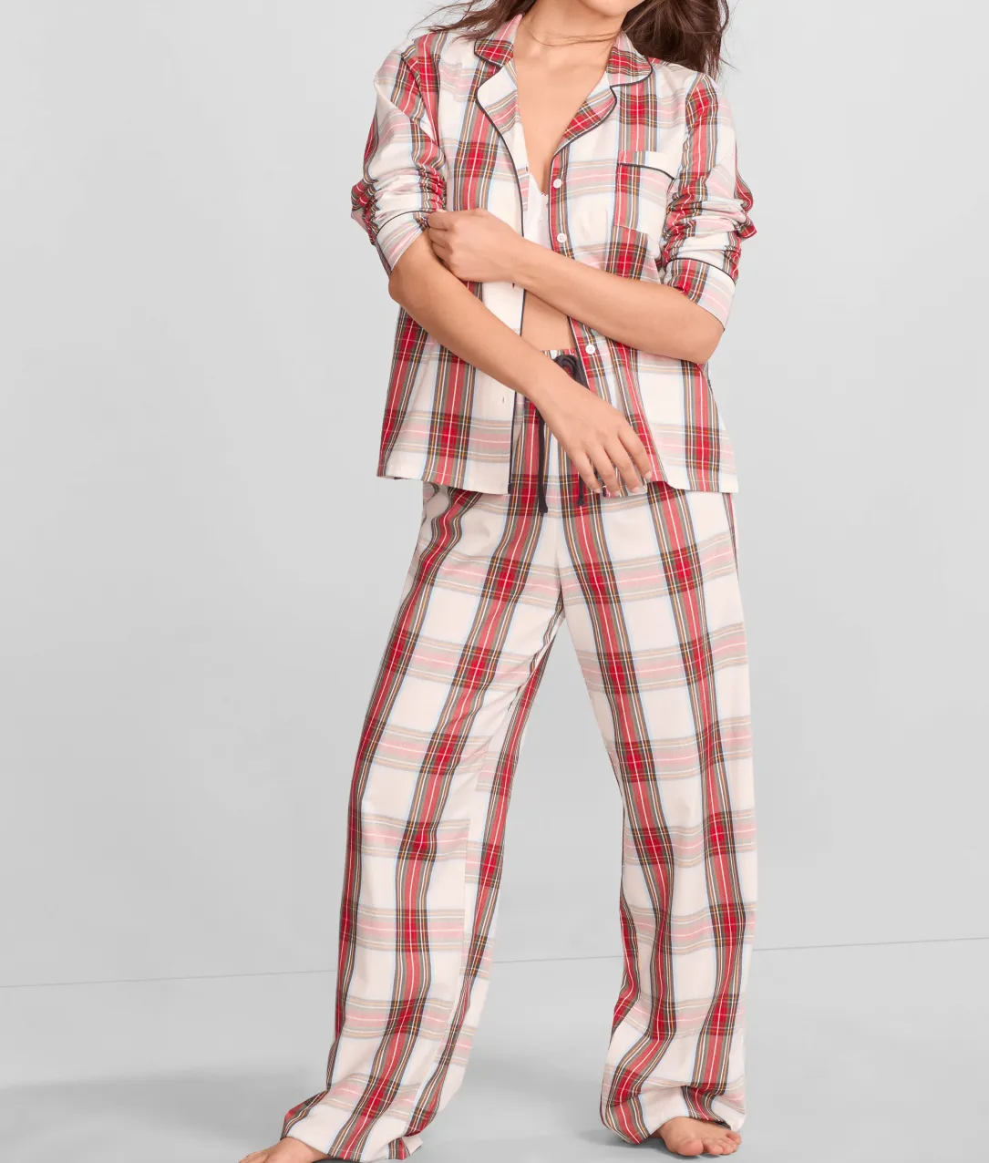 The Cozy Plaid Brushed Cotton Pajama Set