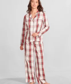 The Cozy Plaid Brushed Cotton Pajama Set