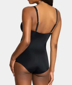 The Slimming Cross-Over Underwire One-Piece Swimsuit
