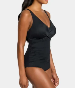 The Slimming Cross-Over Underwire One-Piece Swimsuit