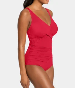 The Slimming Cross-Over Underwire One-Piece Swimsuit
