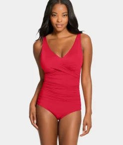 The Slimming Cross-Over Underwire One-Piece Swimsuit
