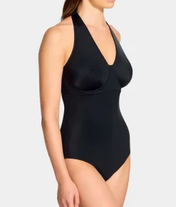 The Slimming Halter Underwire One-Piece Swimsuit