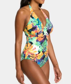 The Slimming Halter Underwire One-Piece Swimsuit