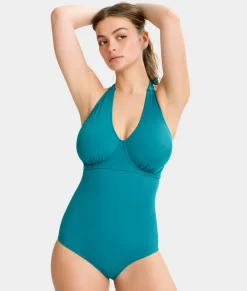The Slimming Halter Underwire One-Piece Swimsuit