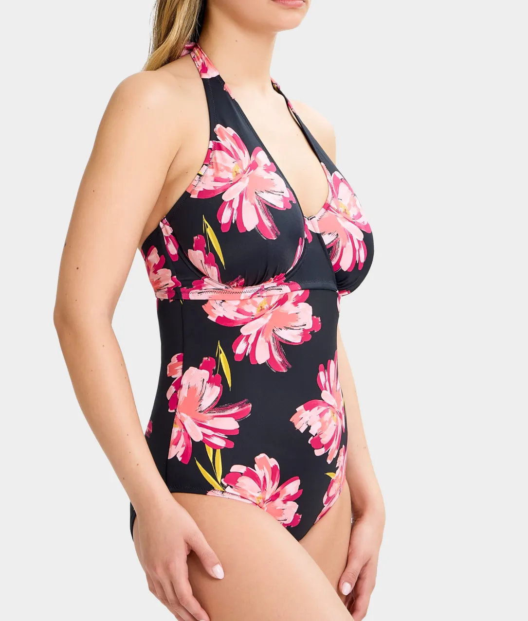 The Slimming Halter Underwire One-Piece Swimsuit