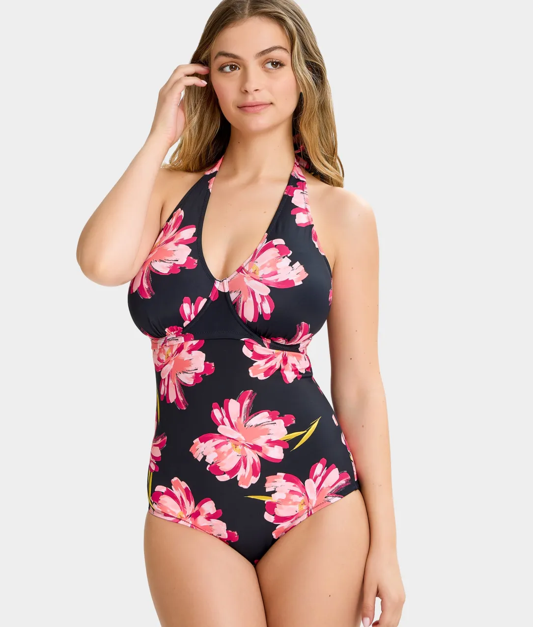 The Slimming Halter Underwire One-Piece Swimsuit
