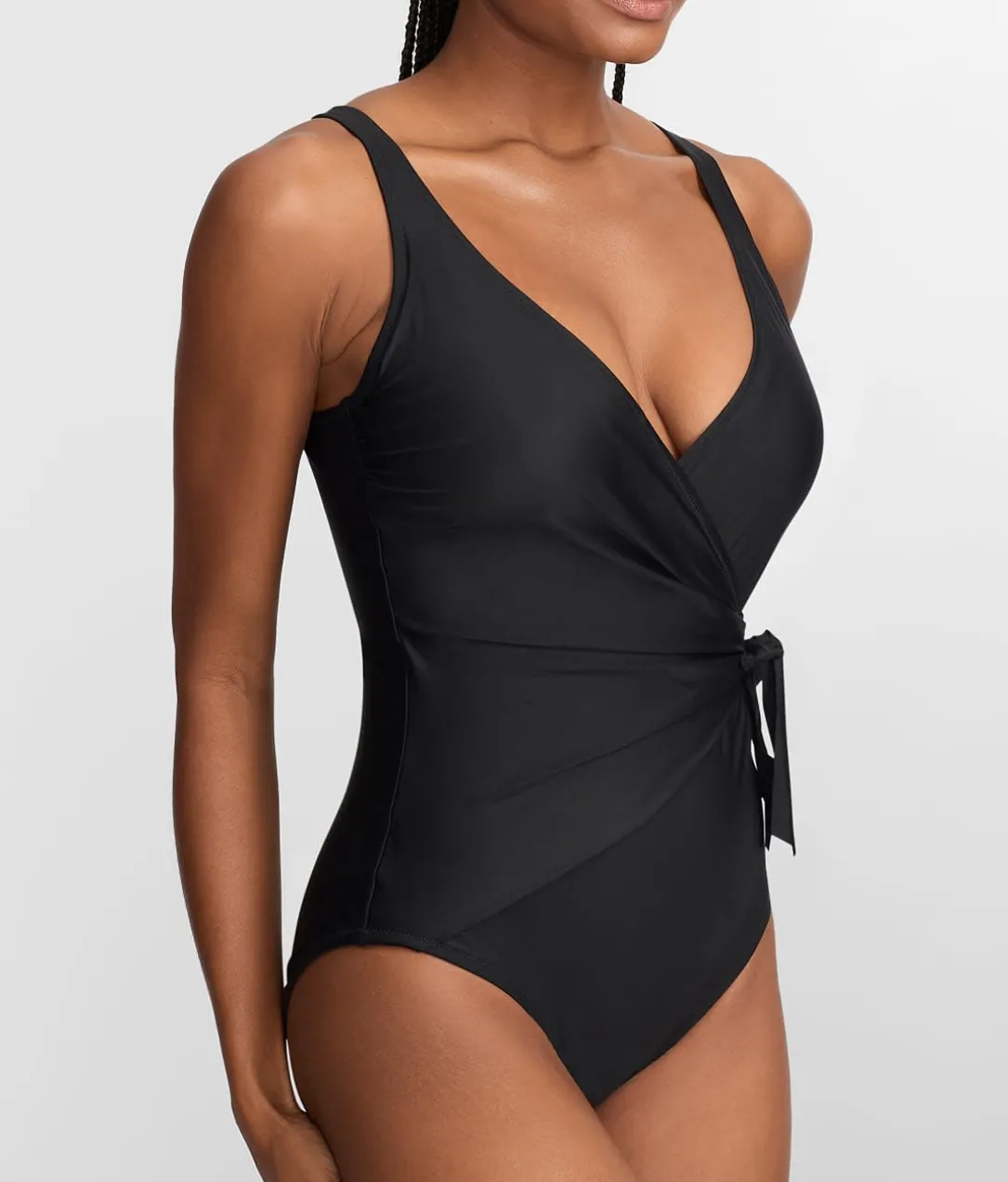 The Slimming Plunge Side-Tie One-Piece