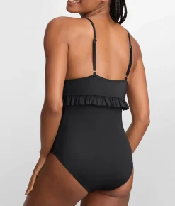 The Slimming Ruffle Plunge One-Piece
