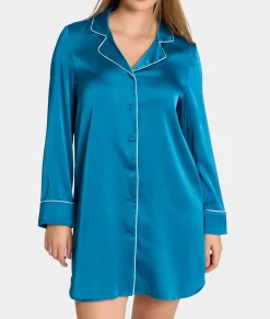 The Washed Satin Sleep Shirt