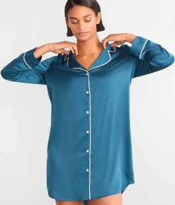 The Washed Satin Sleep Shirt