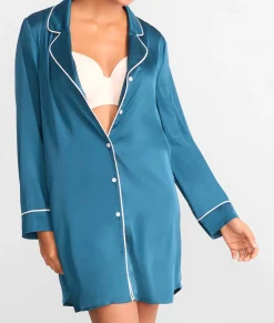 The Washed Satin Sleep Shirt