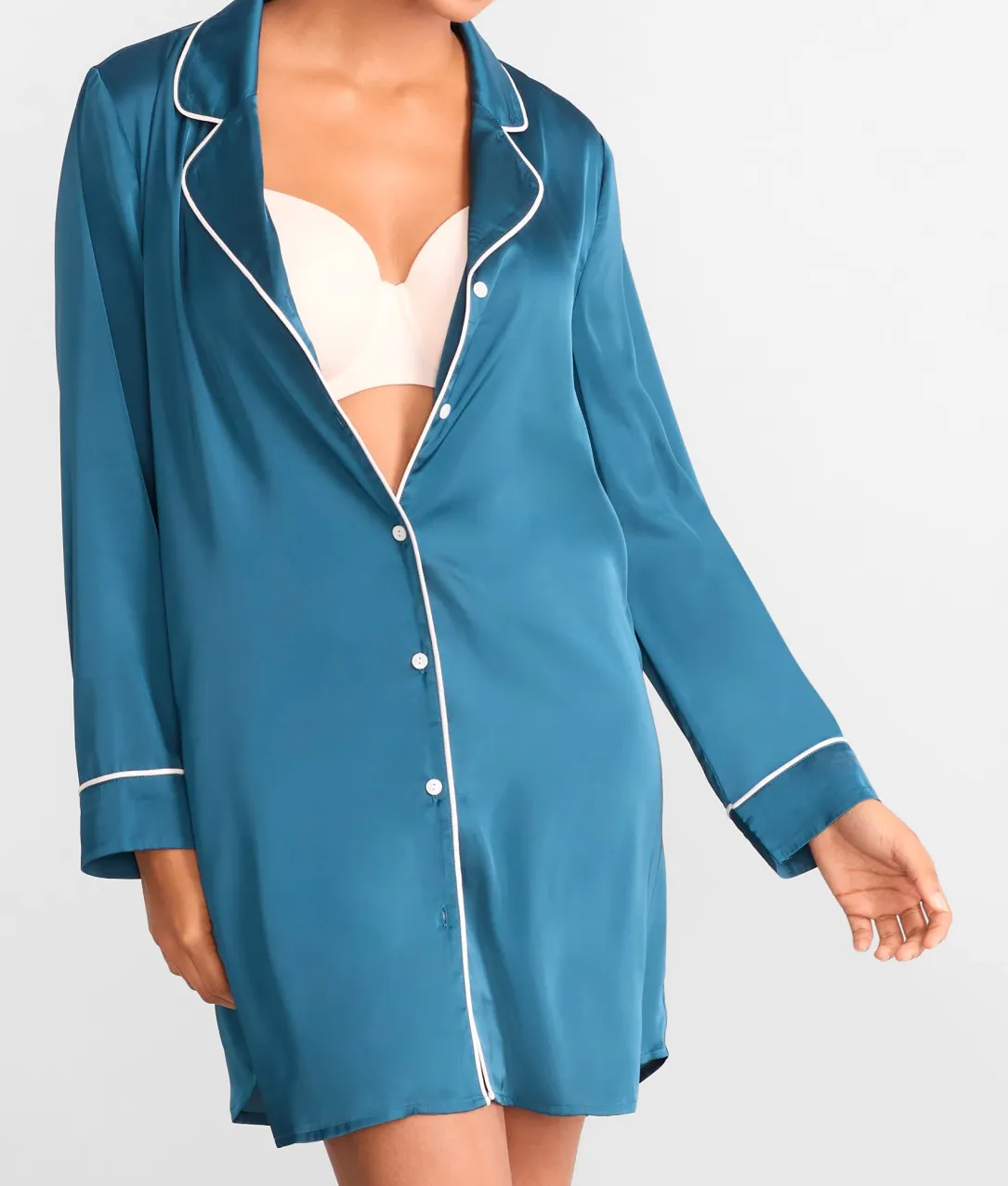The Washed Satin Sleep Shirt
