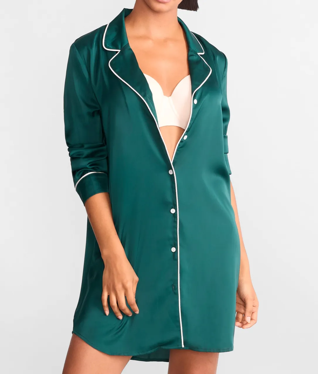 The Washed Satin Sleep Shirt