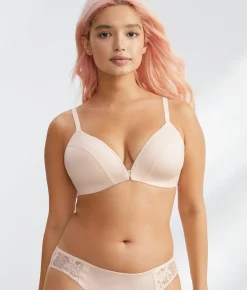 The Wire-Free Front-Close Bra with Lace