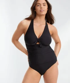Tie Front Underwire One-Piece