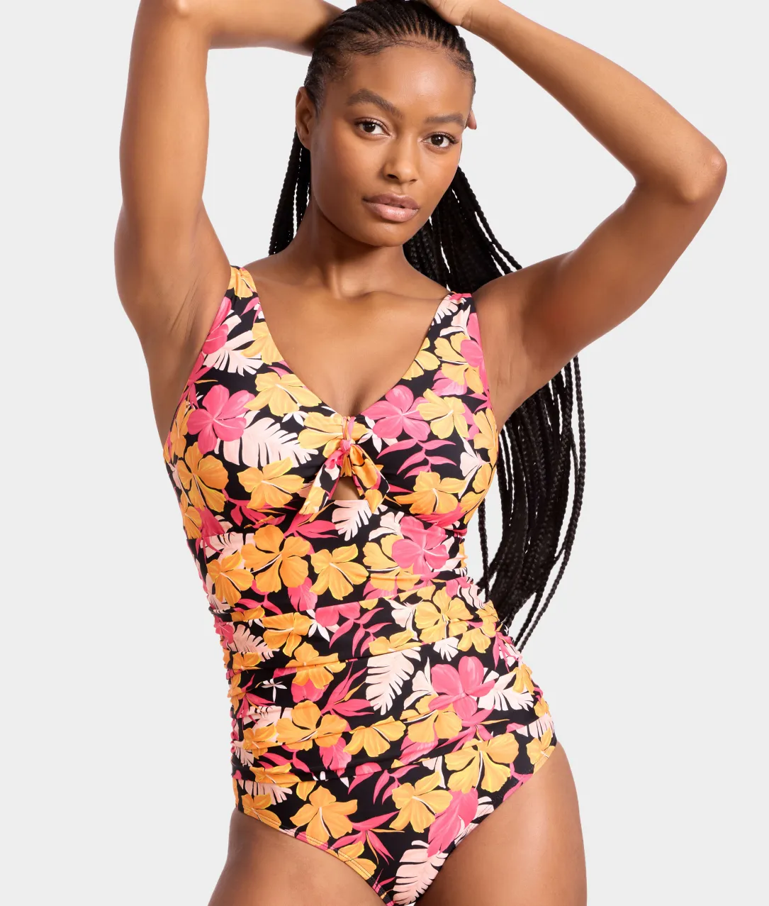 Tie Front Underwire One-Piece