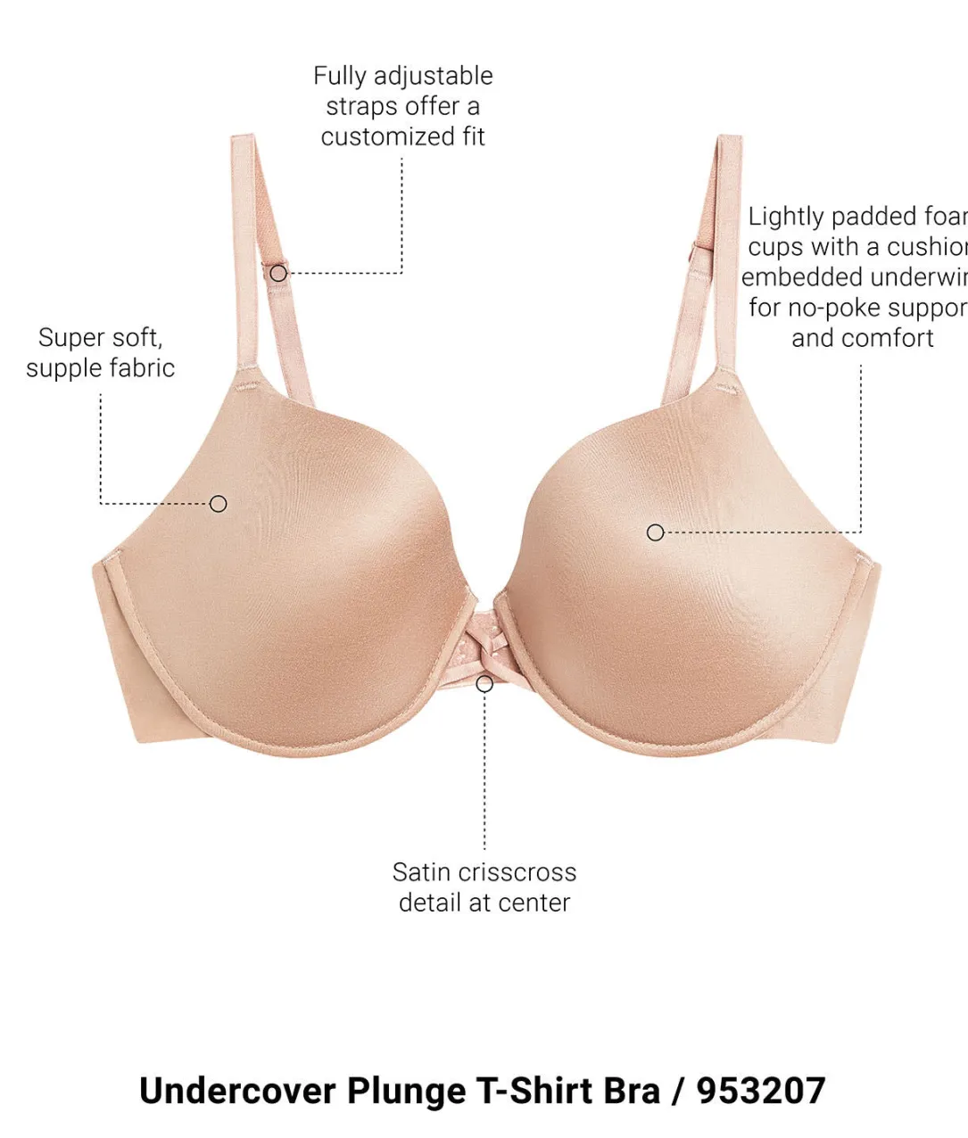 Undercover Plunge T-Shirt Bra