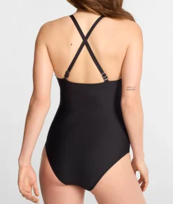 V Front Underwire One-Piece Swimsuit