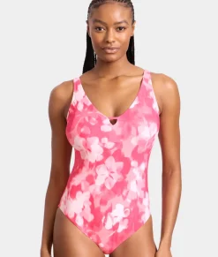V Front Underwire One-Piece Swimsuit