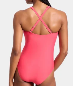 V Front Underwire One-Piece Swimsuit
